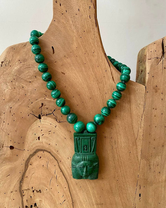 Malachite Hathor Necklace