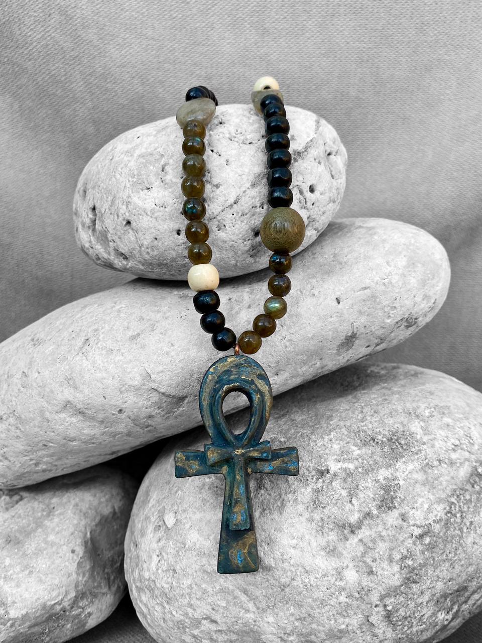 Key of Life- Labradorite and Wood