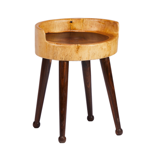 Straight Edged Back Stool